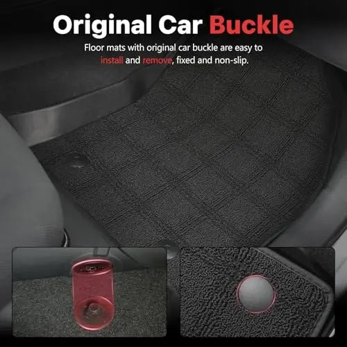 TTX LIGHTING Black & Red All-Weather Floor Mats for 2019-2026 Chevrolet Blazer