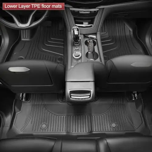 TTX LIGHTING Black & Red All-Weather Floor Mats for 2019-2026 Chevrolet Blazer