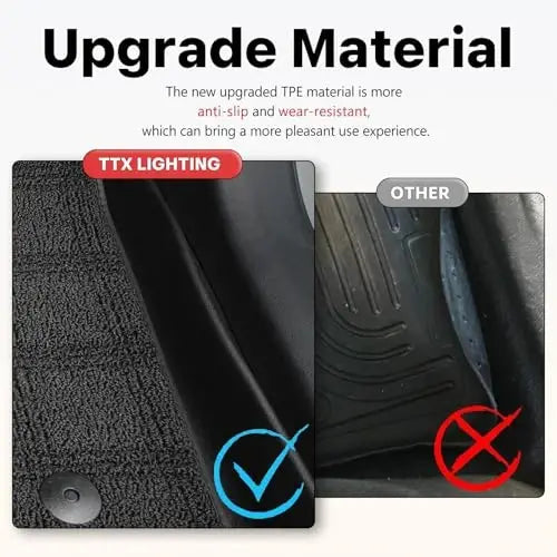 TTX LIGHTING Black & Red All-Weather Floor Mats for 2019-2026 Chevrolet Blazer