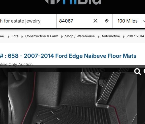Naibeve All-Weather Floor Mats w/ Cargo & Backrest Liner for Ford Edge & Lincoln MKX