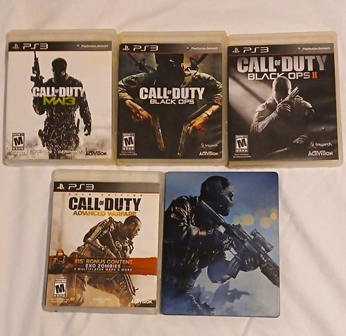 Activision Call of Duty PS3 Lot: MW3, Black Ops I/II, Advanced Warfare Steelbook